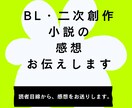 あなたが書いた小説の感想をお伝えします 読者目線の感想伝えます！オリジナル・二次創作どちらもOK！ イメージ1
