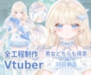 コスパ最強！男女デビューVtuberモデル制作ます 著作権譲渡！修正無制限！高品質！初心者でも安心！一括制作！ イメージ1