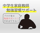 中学生：家庭教師＋勉強管理　毎日の勉強管理します 勉強が苦手でも安心！毎日のやることをチャットで伝える勉強管理 イメージ1