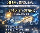 AI・Web・企画のアイデアを30分で整理します アイデアはあるけど何から手を付ければ良いか分からない人へ イメージ1