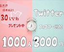 Twitterフォロワー1000人～増加します 高品質♡減少保証♡日本人いいねプレゼント中♡ イメージ1