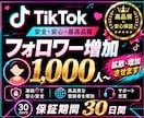 TikTokフォロワー1000人単位増加対応します フォロワーを増やして、信頼感のあるアカウント作りをサポート イメージ1