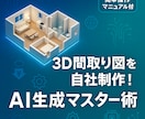 不動産3D間取り図生成｜簡単マニュアルをお渡します 家具付き3D間取り図を！プロ仕様プロンプト+使い方マニュアル イメージ1