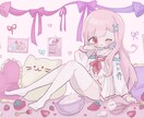 動画のサムネイルやアイコン等のイラスト提供します かわいいを詰め込んだイラストをかけます。 イメージ2
