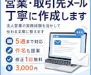営業・取引先メールを丁寧に作成します。ます 法人営業の実務経験を活かし、伝わる文章に整えます。 イメージ1
