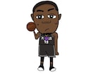 バスケに特化したかわいいイラストを描きます NBAが好きな方へ。またアイコンとしても使いたい方へ。 イメージ3