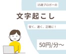 15歳ブロガーが文字起こしします 安く、速く、正確に！学生が頑張ります イメージ1