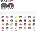 キャラ風似顔絵スタンプor絵文字【格安】描きます かわいい家族or友達のスタンプ16個〜作りませんか？♬ イメージ5