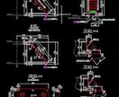 手すり・梯子・架台の現場用製作図を作成します 製作取付を考慮した実務向けAutoCADで製作図を作成します イメージ2