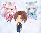 配信・推し活向け♡商用可SDミニキャラ描きます キラきゅん塗りでこだわり衣装や本人様寄せ可◎丁寧に描きます イメージ4