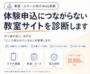 体験申込につながらない教室サイトを診断しますます 作り直す前に、申込前に迷われやすい箇所を整理します イメージ1