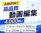 丸投げOK｜高品質な動画編集をいたします コスパ抜群！4000円からの高品質な動画編集サービス イメージ1