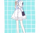 ゆるふわシンプルなイラスト描きます 立ち絵、挿絵、グッズなどお気軽にご相談ください！ イメージ2