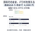 原稿を変えずパワーポイント5枚を整えます 表紙込み5枚4,000円｜編集できるPPTX＋PDF イメージ1
