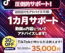 TikTok｜1ヶ月動画添削&質問に答えます 何回でも動画採点・相談OK・即レス対応【4月まで30%オフ】 イメージ1