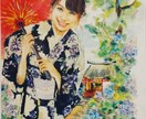 思い出の背景と組み合わせて手描きします アクリル絵の具や色鉛筆であなただけの絵を描きます イメージ2