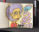 アナログで一枚絵を描かせていただきます ちょっと不気味でポップな絵をアナログで描いています！ イメージ6