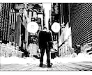 AKIRAのような大友克洋風サイバーパンク描きます 白黒（モノクロ）を基調としたアメコミ調の漫画を制作します！ イメージ1