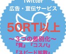 お好きなツイート2件を50RT拡散いたします 総フォロワー数60万人への果てしない宣伝 イメージ1