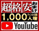 YouTubeチャンネル登録1000人～増やします YouTube集客・チャンネル増やし・宣伝・拡散手伝います！ イメージ2