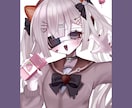 最短7日！ダークめな可愛いイラスト制作致します サムネイル、アイコン、グッズなどに！ イメージ2