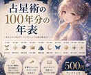 西洋占星術_あなたの100年を年表にします ワンコインで何度でも見返せる人生のロードマップ イメージ1