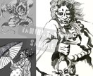 タトゥーデザイン・ブラックアート 描きます 【和✕闇】タトゥーアーティストによるオリジナルアート イメージ1