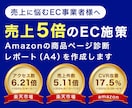 Amazon商品ページ診断レポートを作成します なぜ売れない？amazonのCVRを上げるための改善提案 イメージ1