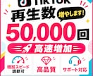 TikTok 再生回数5万回増やします 高速増加で減少無し！ゆっくり増加したい時はオプションで◎ イメージ1