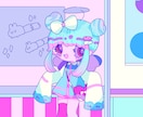 SNSアイコンをお描きいたします ゆめかわいいぴんくりぼんおんなのこ イメージ4