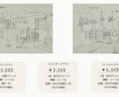 手描きの温かいパースでお部屋をイメージ化します CGじゃない、手書きの温かみで理想のお部屋を描きます。 イメージ3