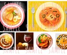 食べ物系SNS向けのアイコン、ヘッダー描きます アニメ飯のように柔らかい食べ物絵を描きます！ イメージ1