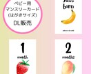 ベビー用マンスリーカードのデータ販売します 赤ちゃんと果物のカードでかわいい成長記録に♡ イメージ2