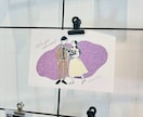 温かみのあるウェルカムボード用イラスト描きます ゆるいシンプル線画イラストであなたの結婚式をお手伝いします。 イメージ2