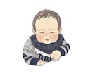 赤ちゃんの似顔絵イラストを描きます リアルすぎず・デフォルメしすぎない優しいタッチの似顔絵です。 イメージ9