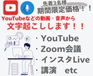 YouTubeなどの動画・音声から文字起こしします 先着3名様！サービス立ち上げ期につき期間限定の価格で提供中！ イメージ1