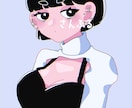 ポップで可愛い人物イラスト描きます アイコン等に使えるかわいくポップな人物イラスト描きます！ イメージ1