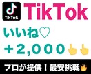 格安☑TikTokいいね+2000増やします 【先着50名】＋2000いいね～最安挑戦！振り分け可 ！ イメージ1