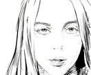 繊細な似顔絵/人物イラスト作成します SNSアイコンなど 白黒繊細なラフタッチで イメージ5