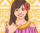 トロピカル風なイラストや似顔絵を描きます ハワイやトロピカルLOVEな方へ イメージ3