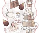 可愛いイラストを制作します おしゃれやファッションにこだわった作品制作をします イメージ2
