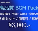 動画制作にすぐ使えるBGM5曲を提供しますます 動画・YouTube・イベントに使える汎用BGM素材 イメージ1