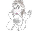 シンプルお洒落なアイコンを描きます シンプルなガールズ系線画イラストです。 イメージ8