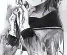 モノクロのイラスト制作を行います 落ち着いた雰囲気のイラストが得意です イメージ1