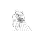結婚式等思い出の写真をお洒落なイラストにします 素敵な思い出を絵にしてみるのはいかがでしょうか イメージ6