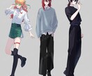 全身立ち絵の制作いたします ✧TRPG・Vtuber・ゲーム等で使用する立ち絵制作します イメージ4