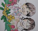 手書きの似顔絵をお描きします 思い出に残る似顔絵をプレゼントするお手伝いをさせてください◎ イメージ2