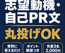 丸投げOK　志望動機・自己PR文を作成します 書類から面接まで使える、あなたの経験の言葉に イメージ1