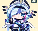 ちびキャラ・ミニキャラアイコン描きます おまんじゅうシルエットのかわちいアイコンです イメージ1