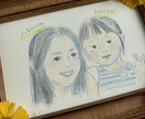 絵本のような優しいタッチの似顔絵描きます 心温まる手描きの似顔絵。記念やプレゼントに最適です イメージ4